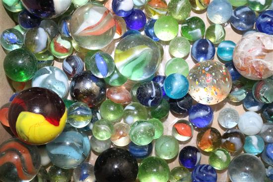 A collection of assorted Victorian and later marbles